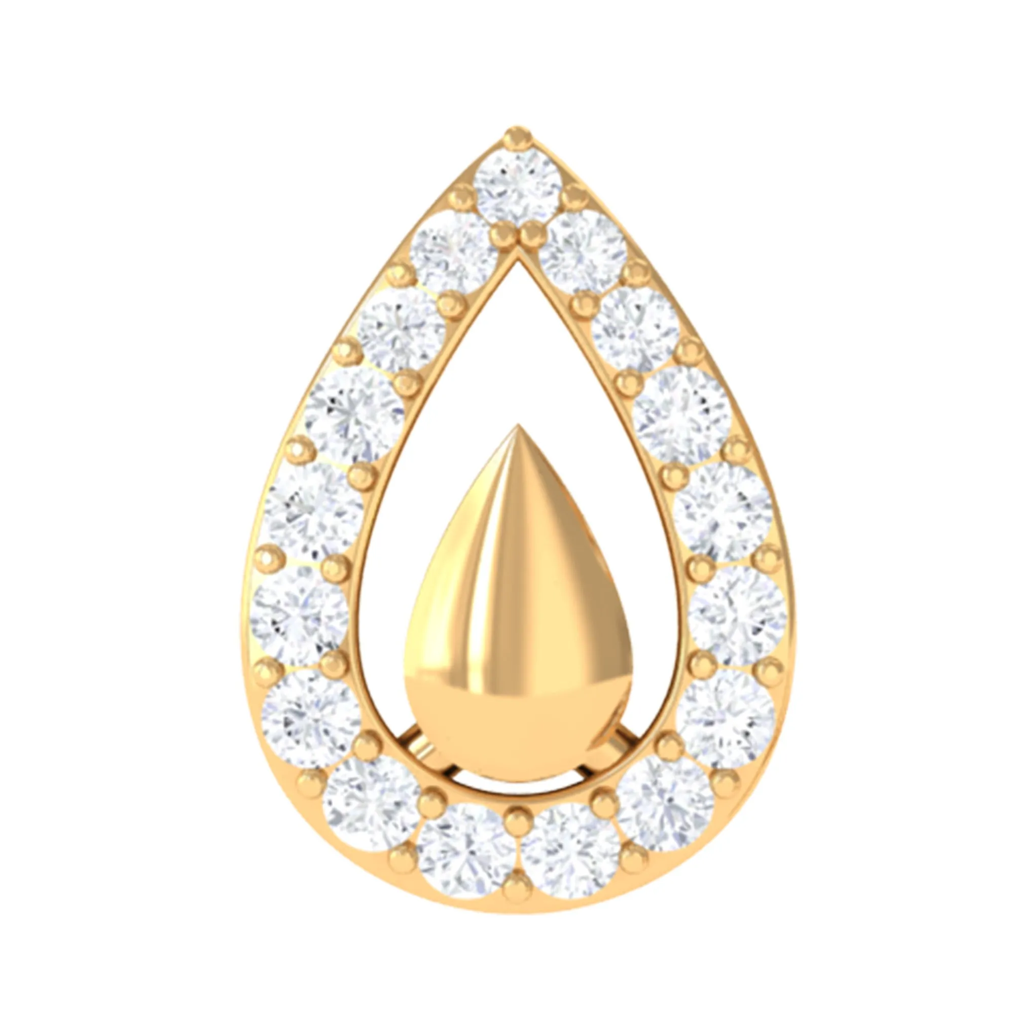 Classic Diamond Teardrop Helix Earring
